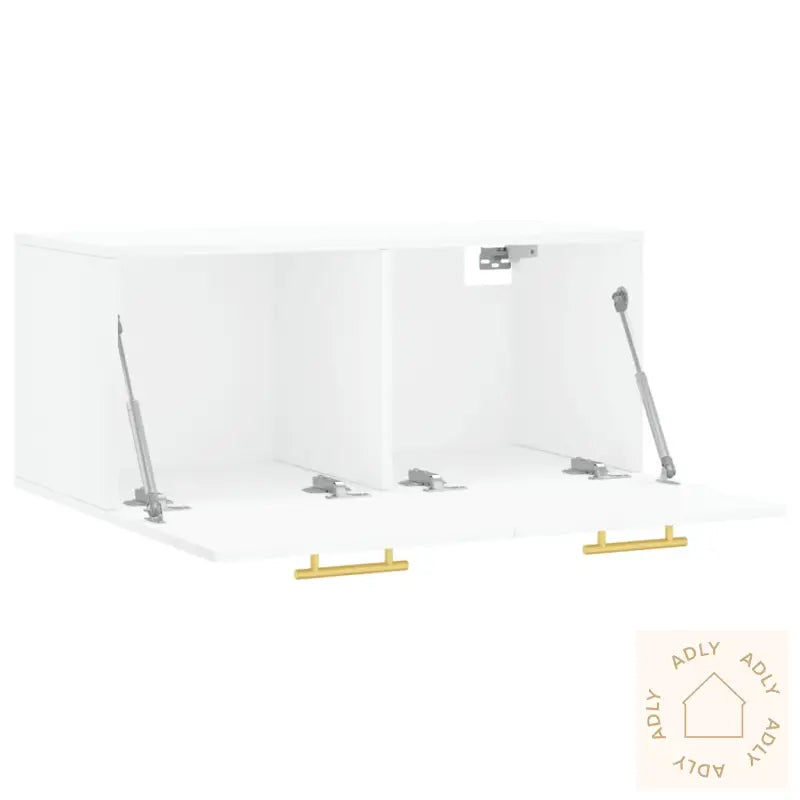 Veggskap Hvit 80X36,5X35 Cm Konstruert Tre