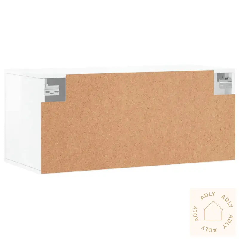 Veggskap Høyglans Hvit 80X36,5X35 Cm Konstruert Tre