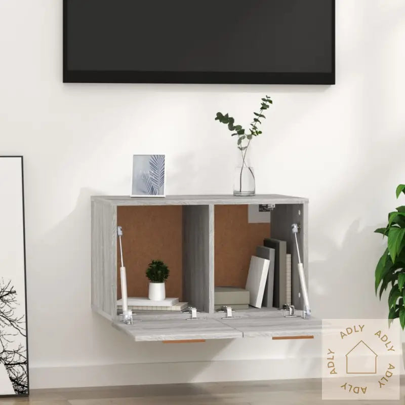 Veggskap Grå Sonoma 60X36,5X35 Cm Konstruert Tre