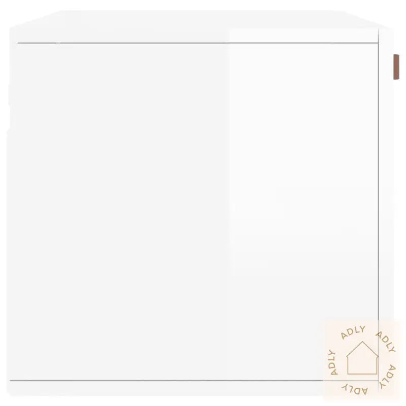 Veggskap Høyglans Hvit 80X36,5X35 Cm Konstruert Tre