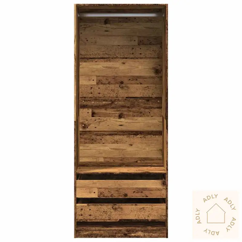 Garderobe Gammelt Tre 80X50X200 Cm Konstruert Tre