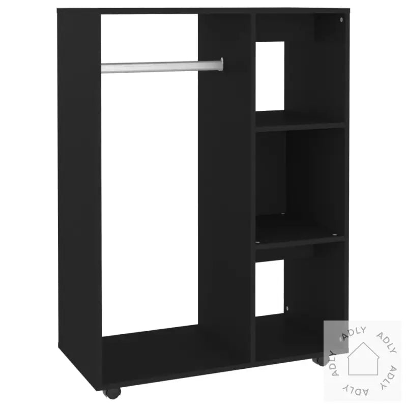 Garderobe Svart 80X40X110 Cm Konstruert Tre