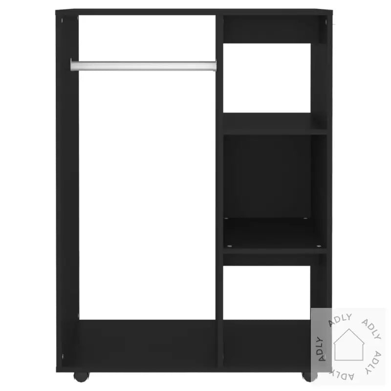 Garderobe Svart 80X40X110 Cm Konstruert Tre