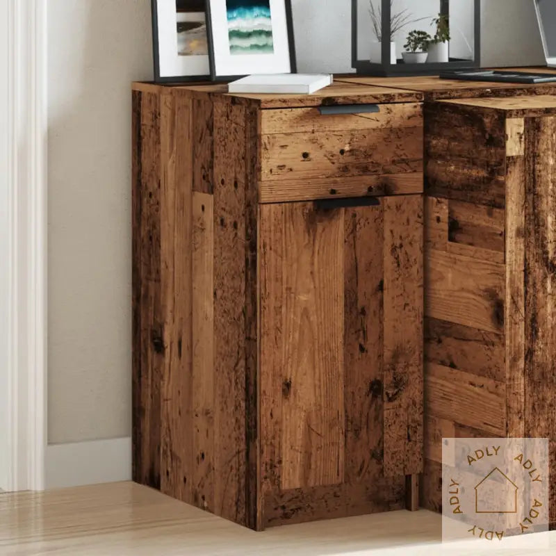 Skap For Skrivebord Gammelt Tre 33X50X75 Cm Konstruert Tre