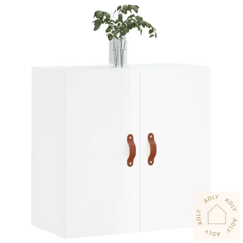 Veggskap Høyglans Hvit 60X31X60 Cm Konstruert Tre