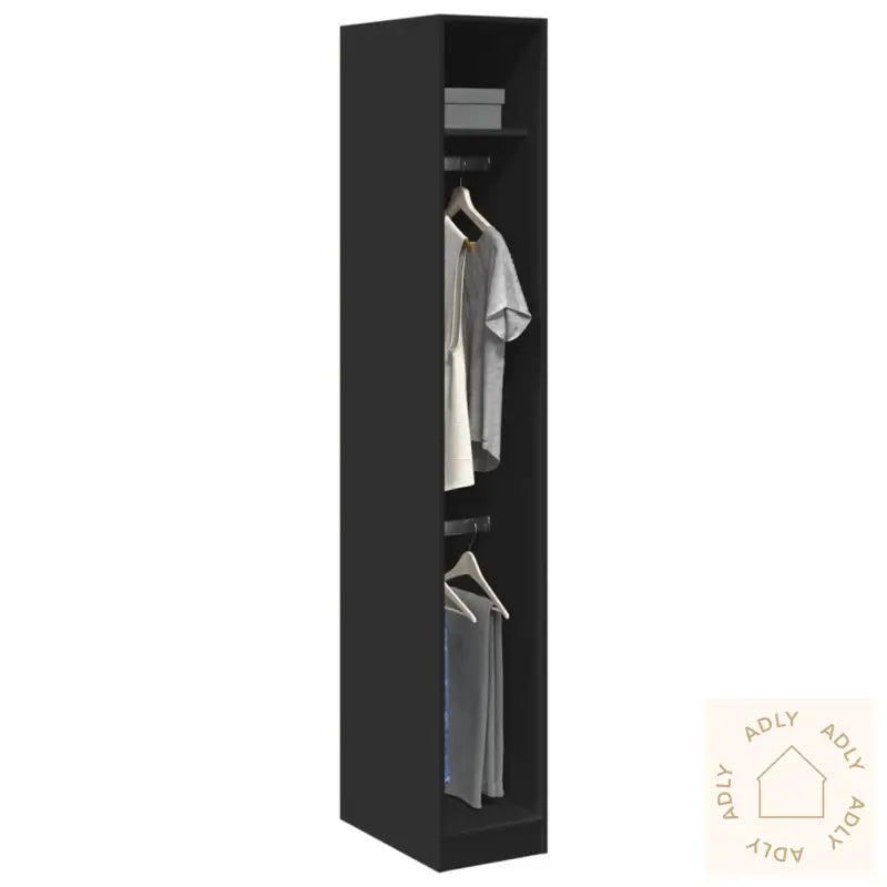 Garderobe Svart 30X50X200 Cm Konstruert Tre