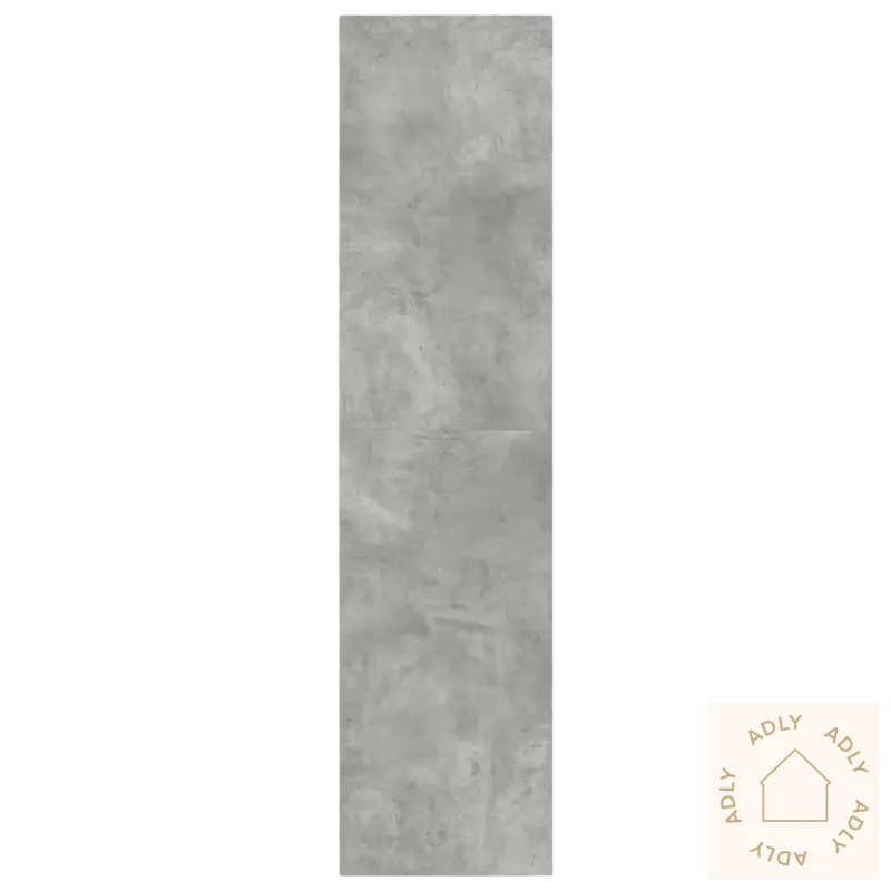 Rectangular grå teksturert panel fra Praktisk garderobeskap med enkel montering i solid treverk