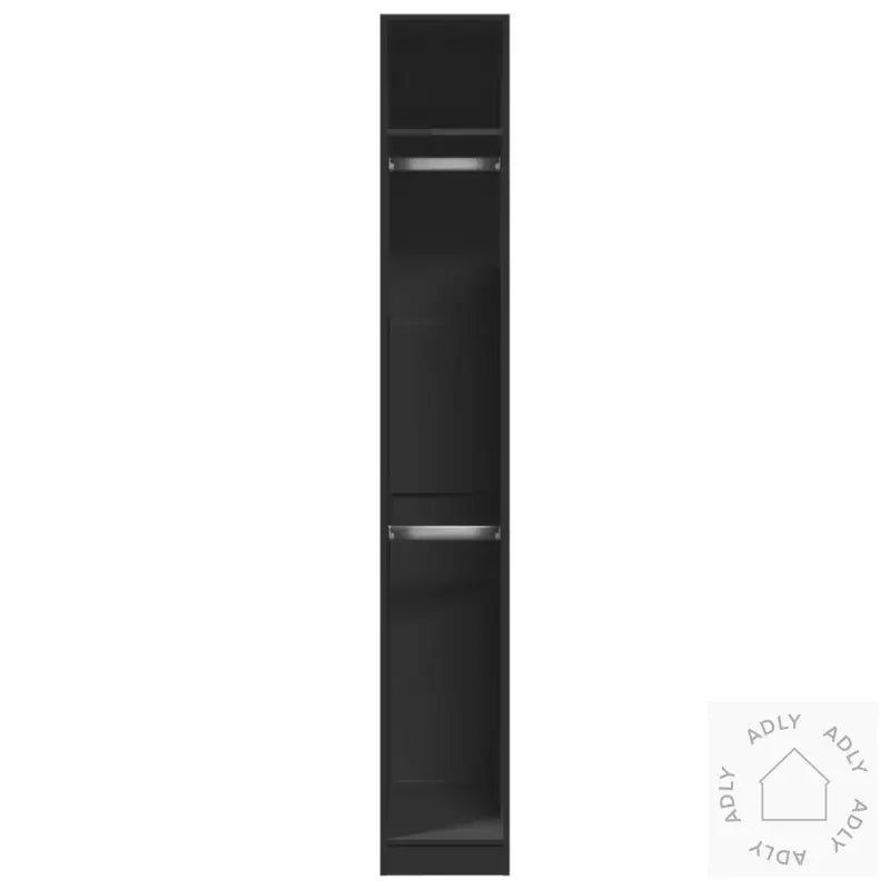 Garderobe Svart 30X50X200 Cm Konstruert Tre