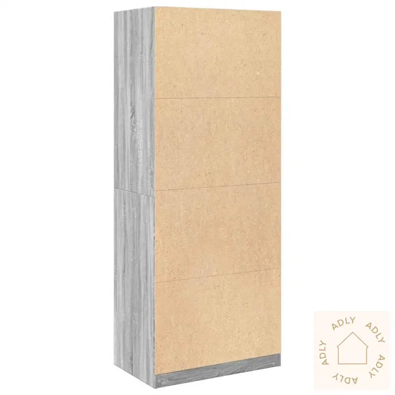 Garderobe Grå Sonoma 80X50X200 Cm Konstruert Tre