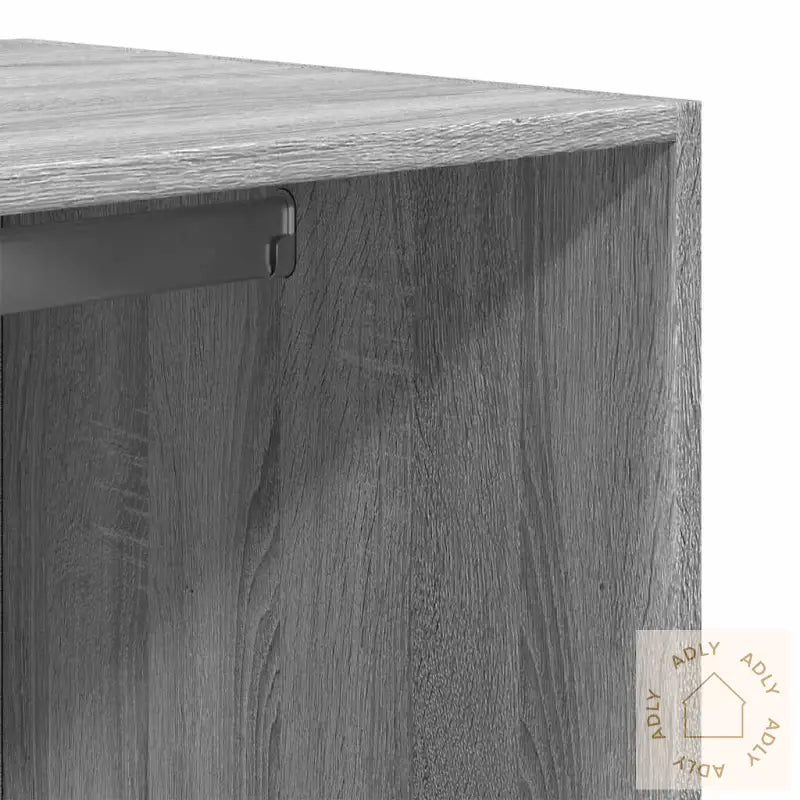 Garderobe Grå Sonoma 80X50X200 Cm Konstruert Tre