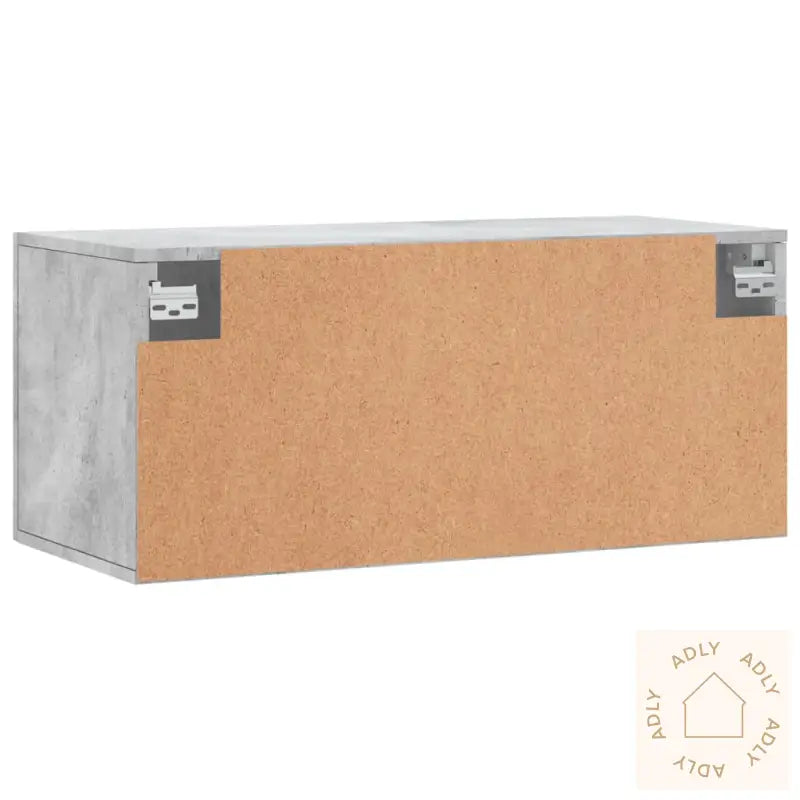 Veggskap Betonggrå 80X36,5X35 Cm Konstruert Tre