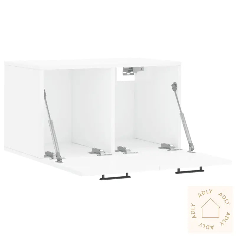 Veggskap Høyglans Hvit 60X36,5X35 Cm Konstruert Tre