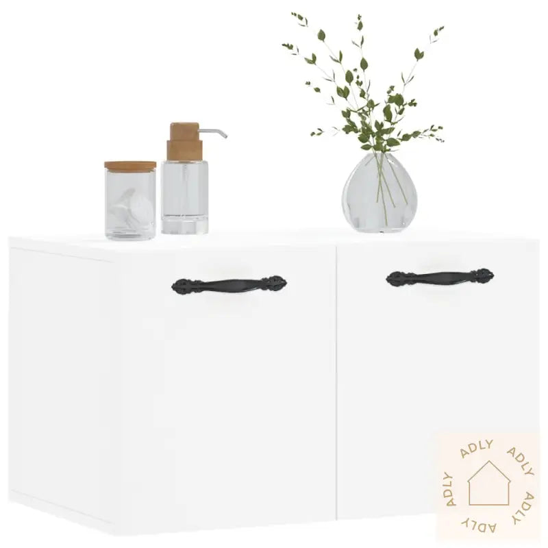 Veggskap Hvit 60X36,5X35 Cm Konstruert Tre