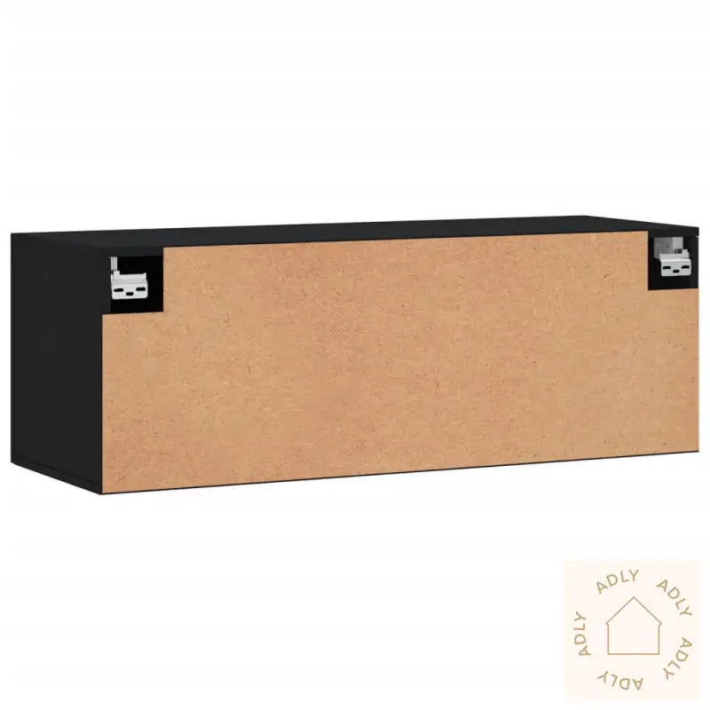 Veggskap Svart 100X36,5X35 Cm Konstruert Tre