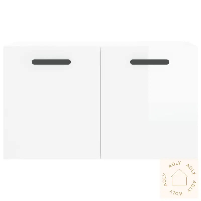Veggskap Høyglans Hvit 60X36,5X35 Cm Konstruert Tre