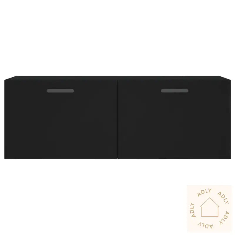 Veggskap Svart 100X36,5X35 Cm Konstruert Tre