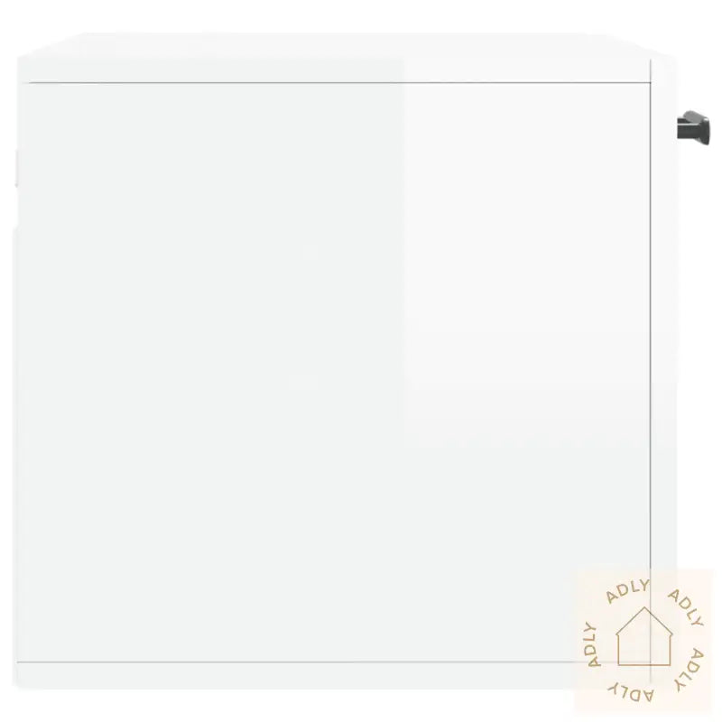 Veggskap Høyglans Hvit 60X36,5X35 Cm Konstruert Tre