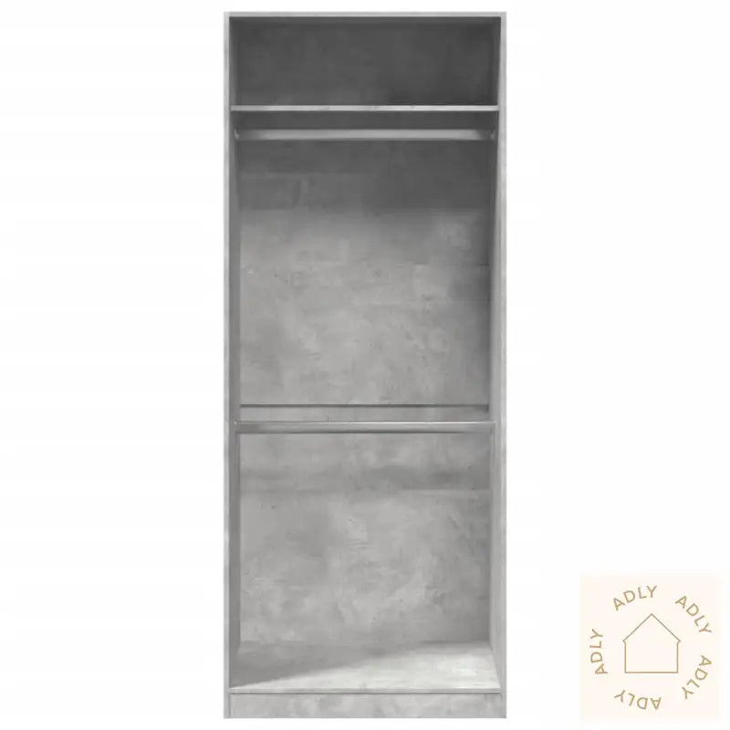 Garderobe Betonggrå 80X50X200 Cm Konstruert Tre