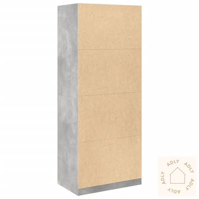 Garderobe Betonggrå 80X50X200 Cm Konstruert Tre