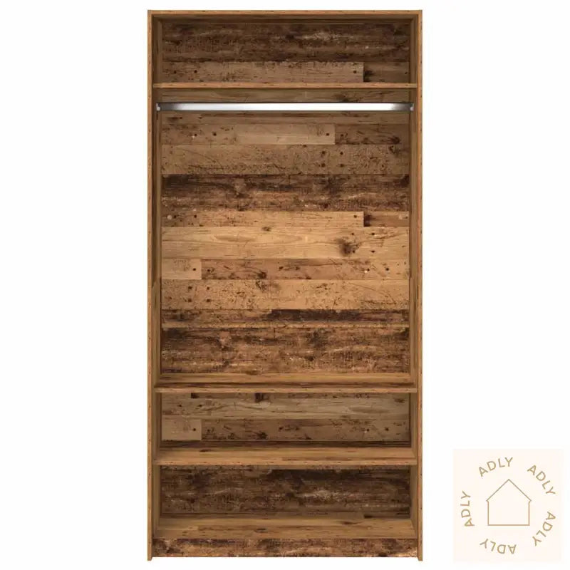 Garderobe Gammelt Tre 100X50X200 Cm Konstruert Tre