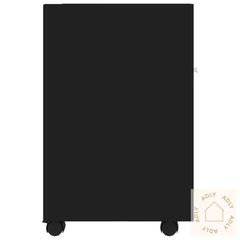 Sideskap Med Hjul Svart 33X38X60 Cm Konstruert Tre