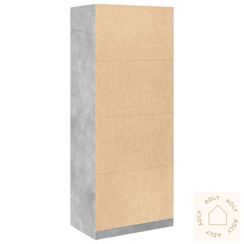 Garderobe Betonggrå 80X50X200 Cm Konstruert Tre