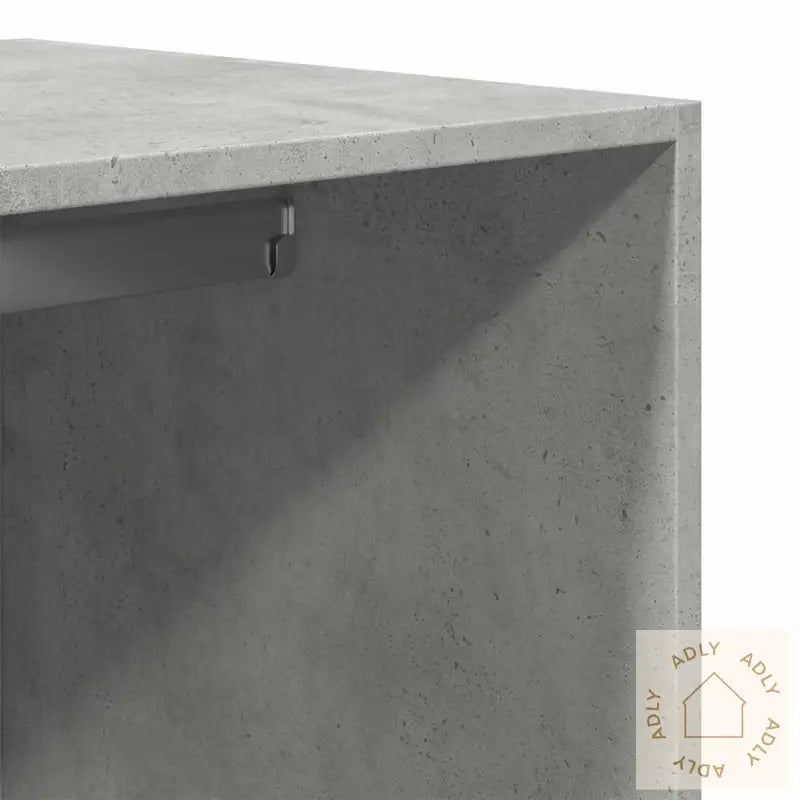 Garderobe Betonggrå 80X50X200 Cm Konstruert Tre