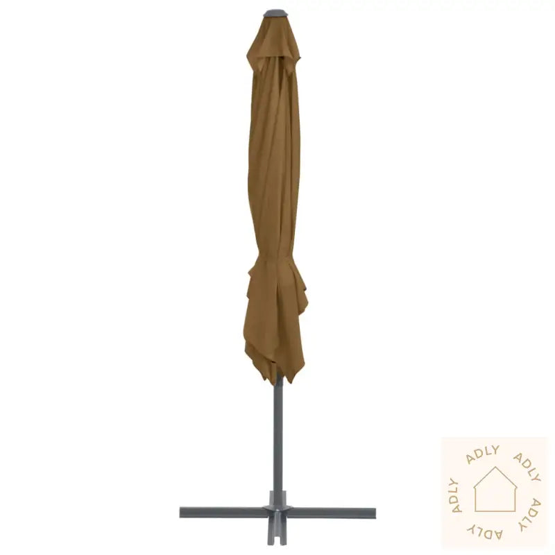 Hageparasoll Med Bærbar Fot Gråbrun