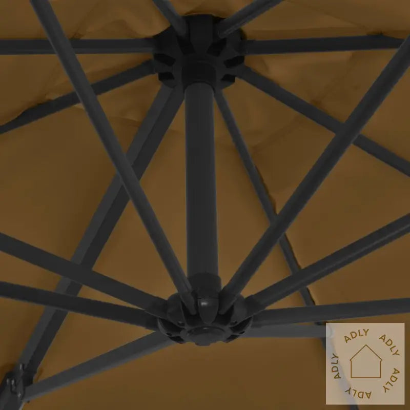 Hageparasoll Med Bærbar Fot Gråbrun