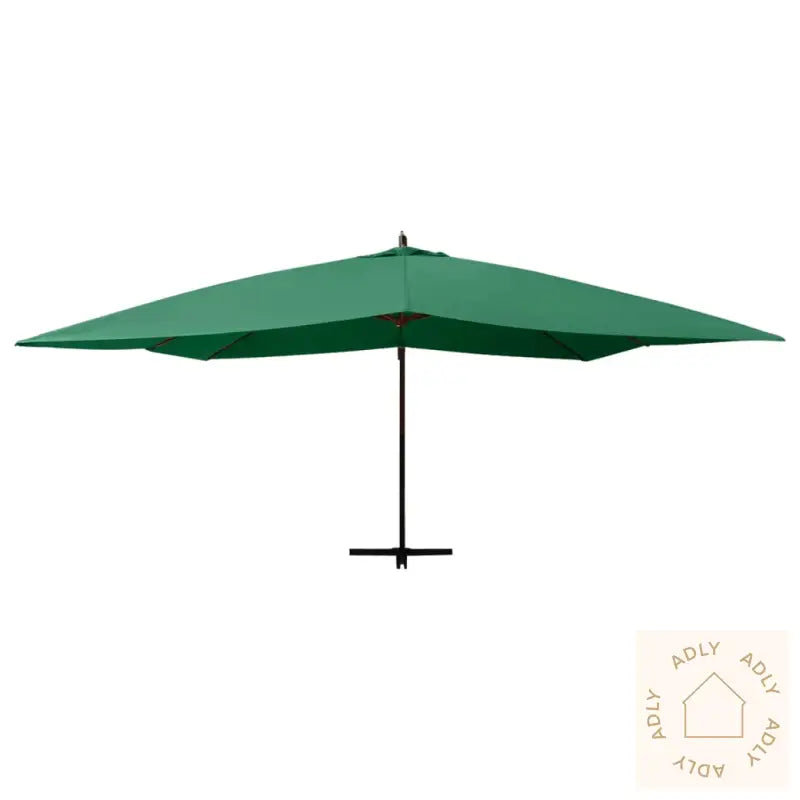 Hengende Hageparasoll Med Trestang 400X300 Cm Grønn