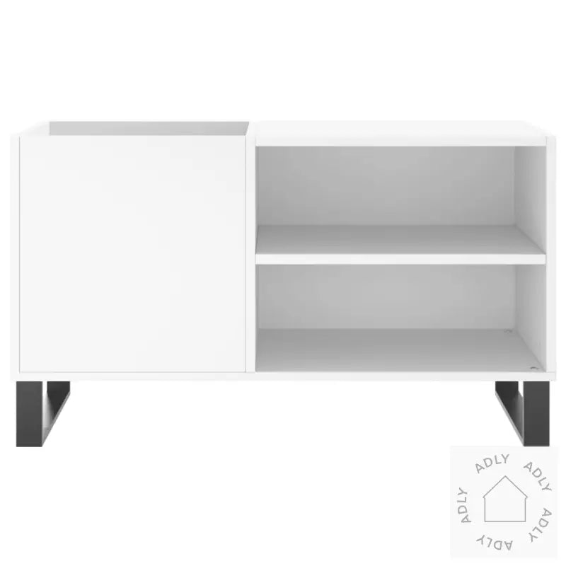 Hifi-Benk Hvit 85X38X48 Cm Konstruert Tre