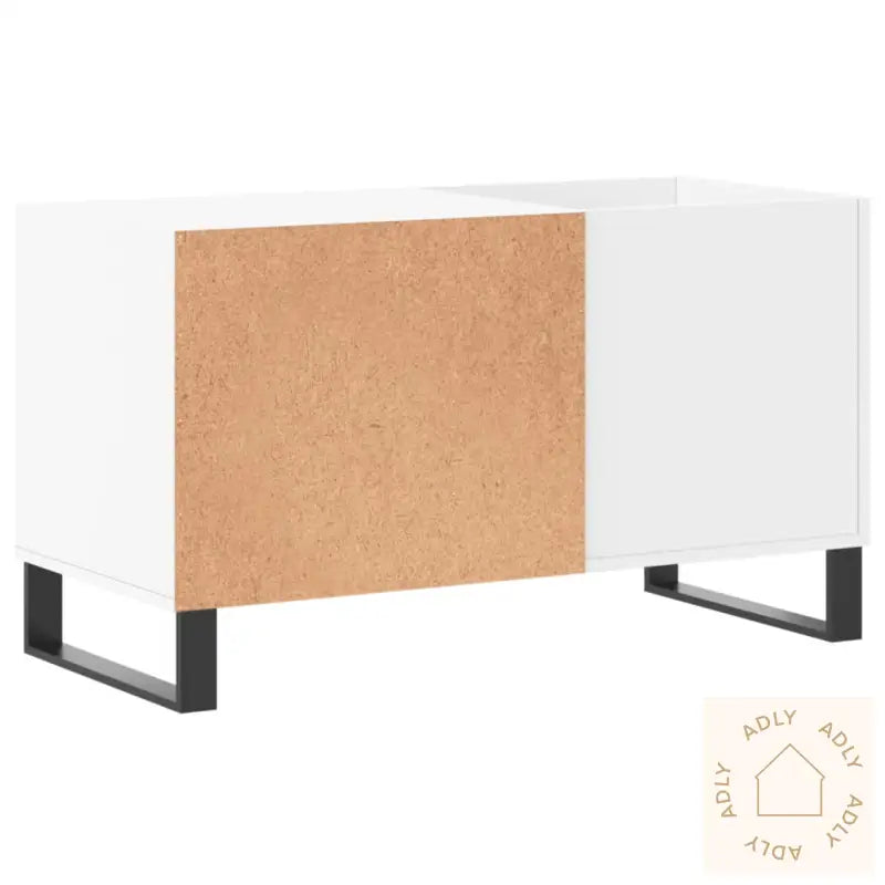 Hifi-Benk Hvit 85X38X48 Cm Konstruert Tre