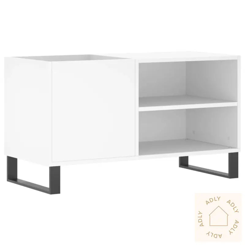 Hifi-Benk Hvit 85X38X48 Cm Konstruert Tre