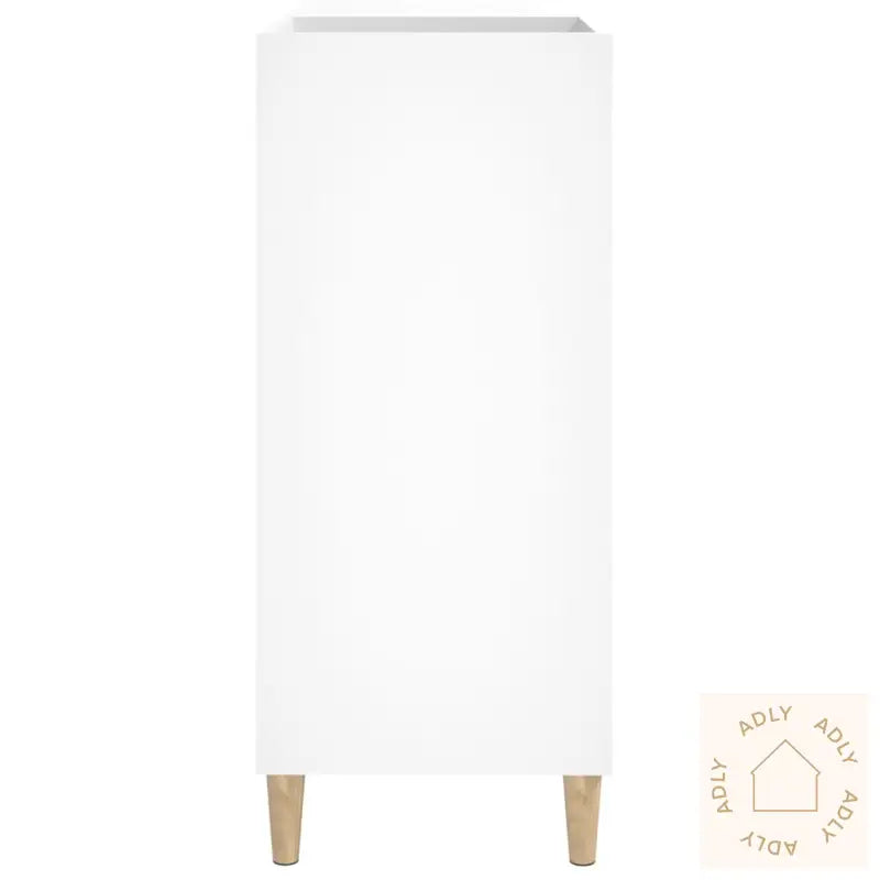 Hifi-Benk Hvit 84,5X38X89 Cm Konstruert Tre
