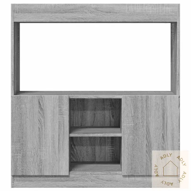 Highboard Grå Sonoma 92X33X100 Cm Konstruert Tre