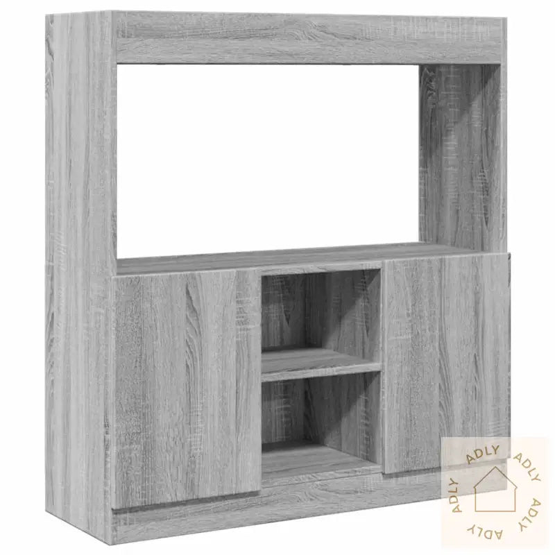 Highboard Grå Sonoma 92X33X100 Cm Konstruert Tre