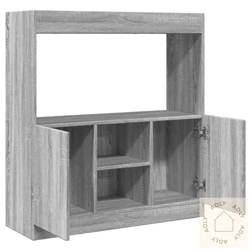 Highboard Grå Sonoma 92X33X100 Cm Konstruert Tre