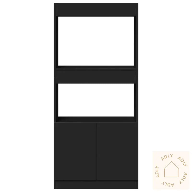 Highboard Svart 63X33X140 Cm Konstruert Tre