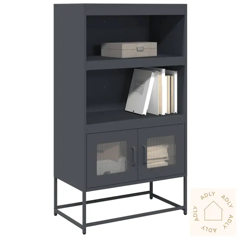 Highboard Antrasitt 68X39X123 Cm Stål