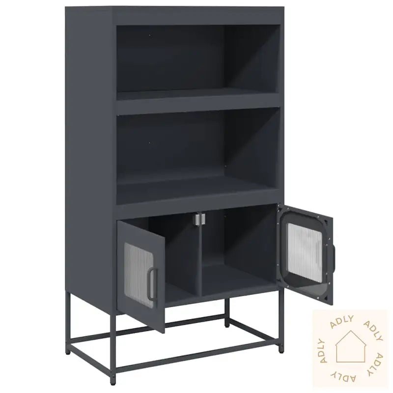 Highboard Antrasitt 68X39X123 Cm Stål