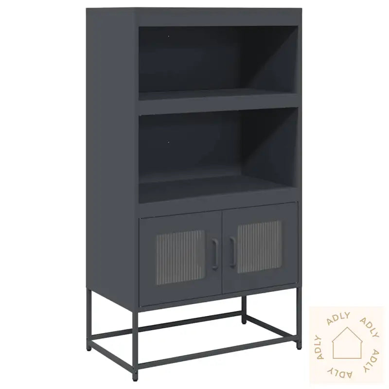 Highboard Antrasitt 68X39X123 Cm Stål