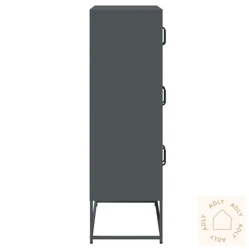 Highboard Antrasitt 68X39X123 Cm Stål