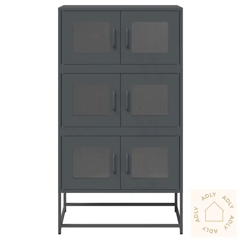 Highboard Antrasitt 68X39X123 Cm Stål