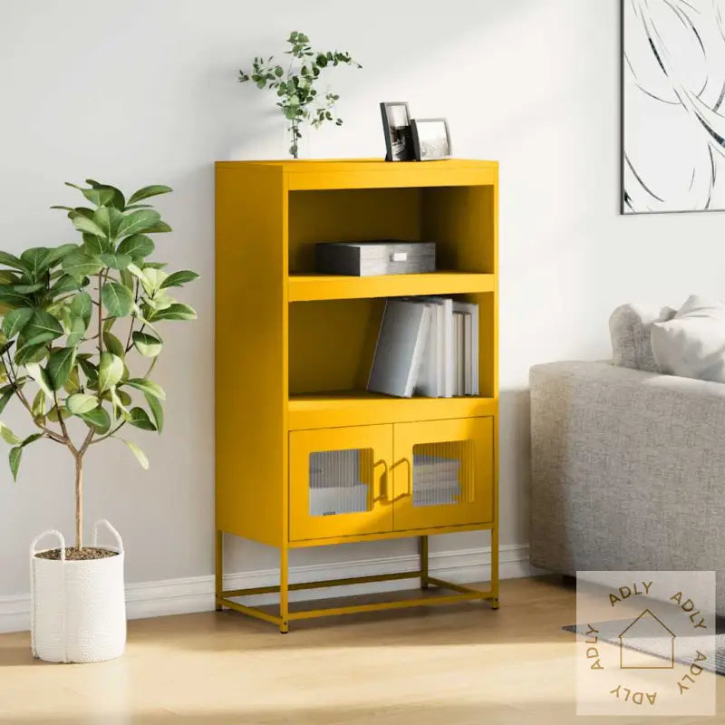 Highboard Sennepsgul 68X39X123 Cm Stål