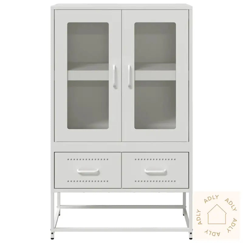 Highboard Hvit 68X39X111,5 Cm Stål