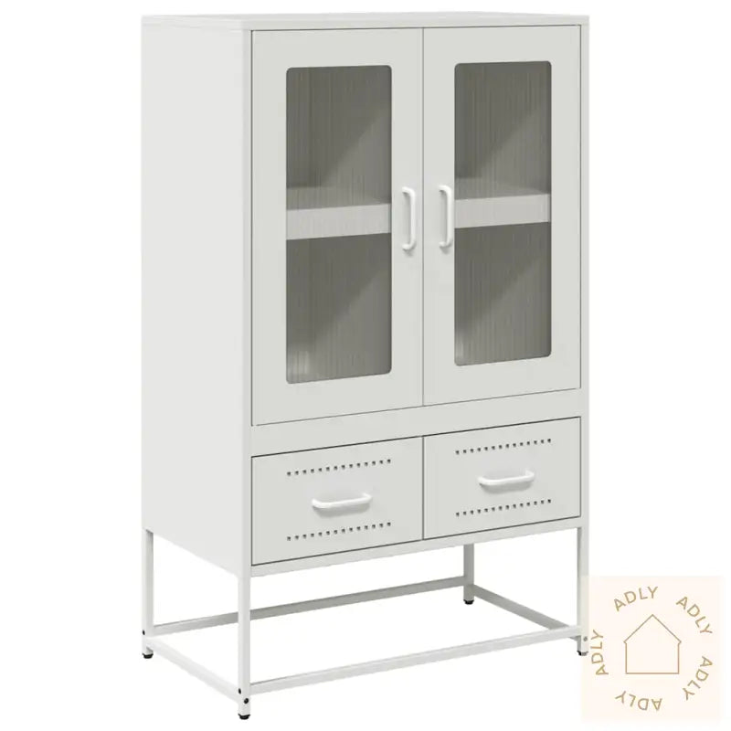 Highboard Hvit 68X39X111,5 Cm Stål