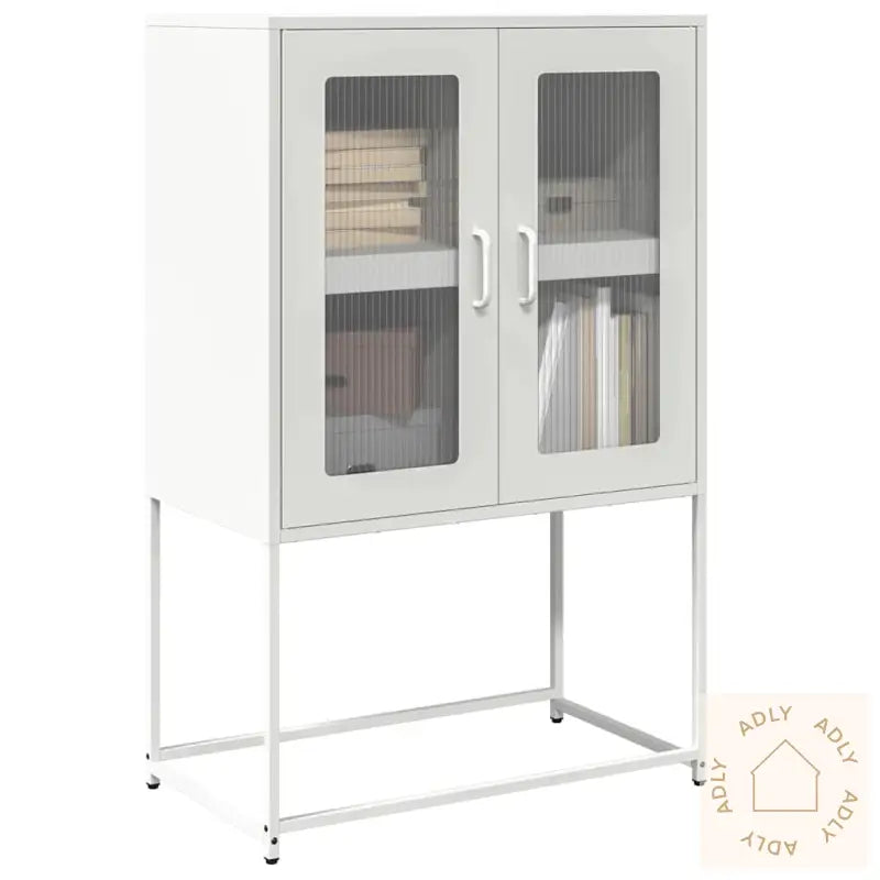 Highboard Hvit 68X39X107 Cm Stål