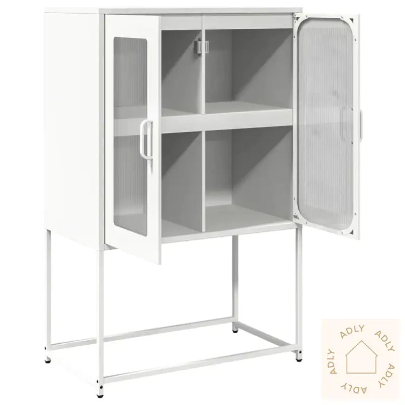 Highboard Hvit 68X39X107 Cm Stål