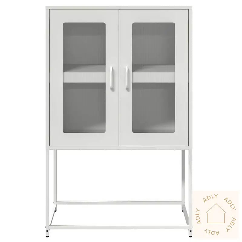 Highboard Hvit 68X39X107 Cm Stål