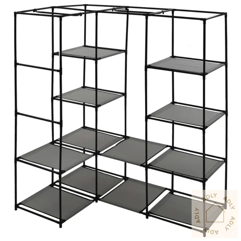 Hjørnegarderobe Grå 130X87X169 Cm